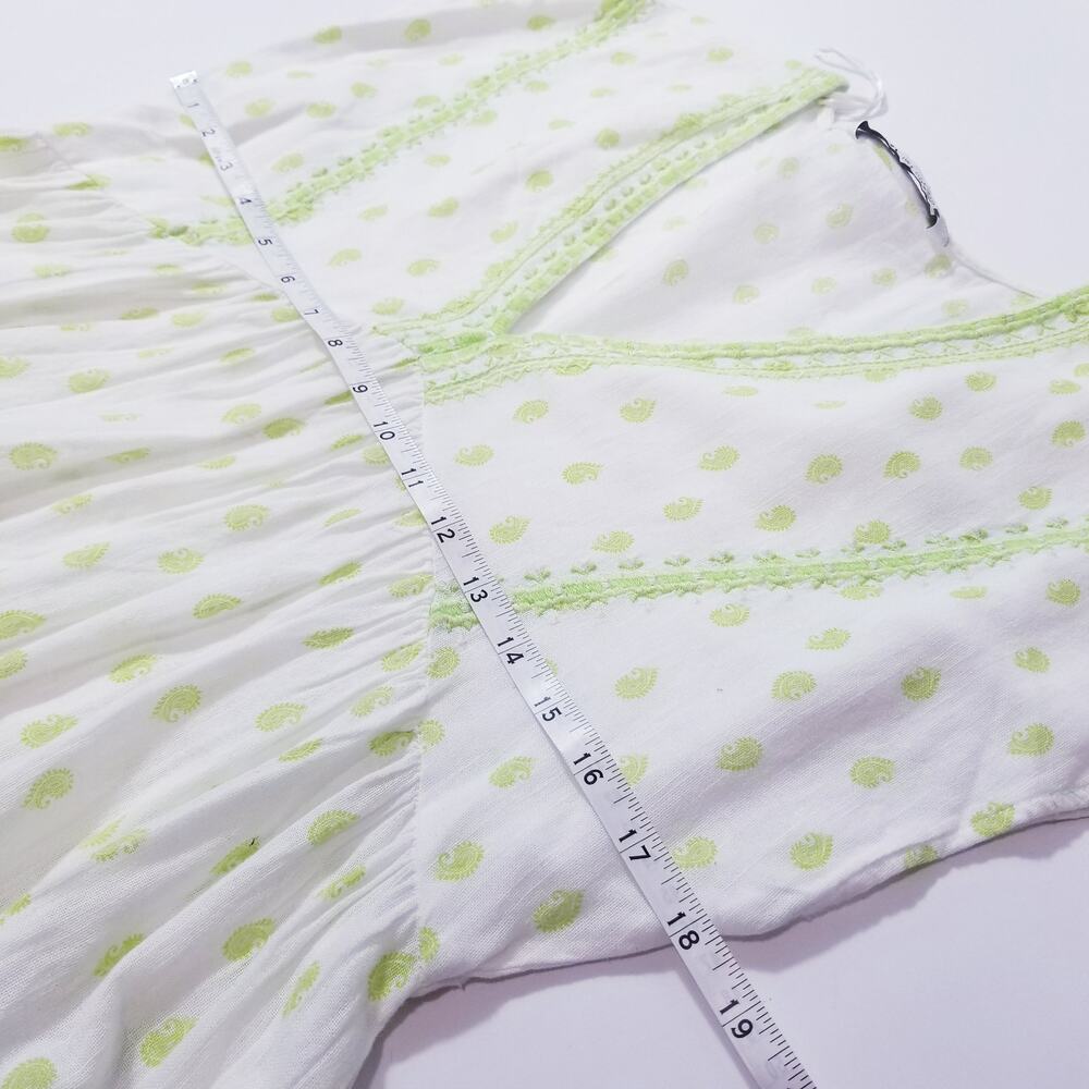 Zara Embroidered Maxi Dress V-Neckline - Picture 5 of 15